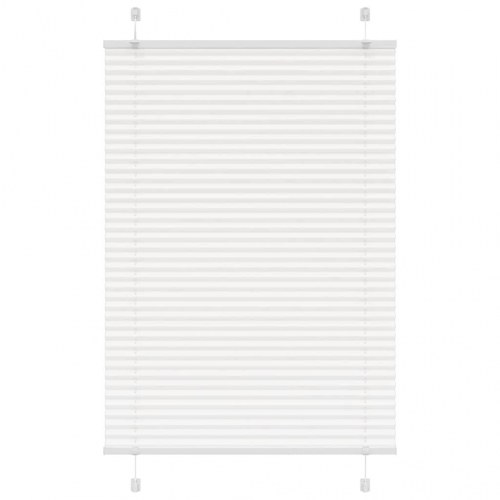 Plisségardin - hvid 95×100 cm, stofbredde 94,4 cm, polyester
