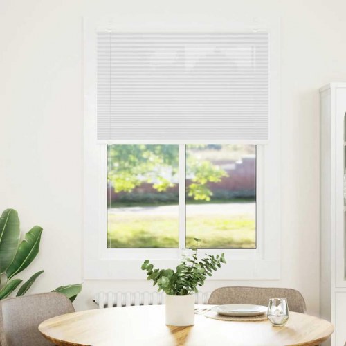 Plisségardin - hvid 95×100 cm, stofbredde 94,4 cm, polyester