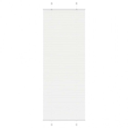 Plisségardin - hvid 80×200 cm, stofbredde 79,4 cm, polyester