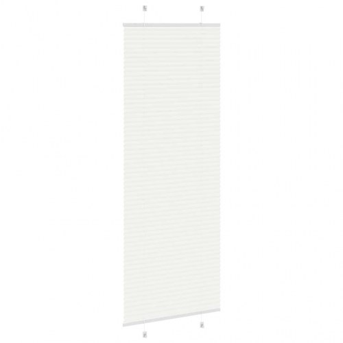Plisségardin - hvid 80×200 cm, stofbredde 79,4 cm, polyester