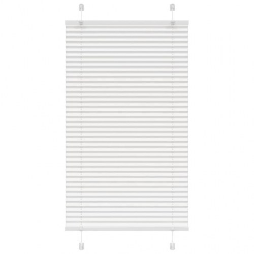 Plisségardin - hvid 80×150 cm, stofbredde 79,4 cm, polyester