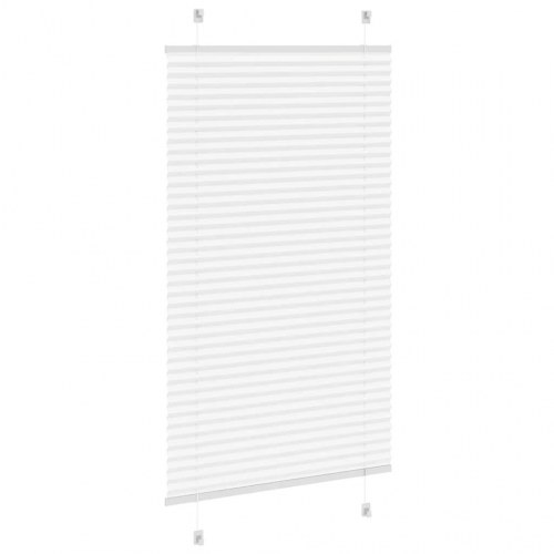 Plisségardin - hvid 80×150 cm, stofbredde 79,4 cm, polyester