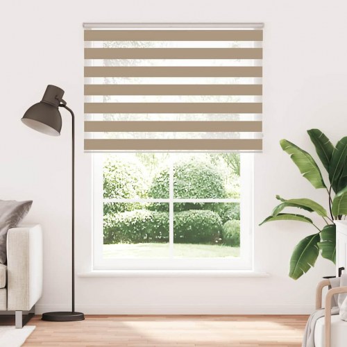 Zebragardin sandbrun 160×230 cm - stofbredde 155,9 cm, polyester