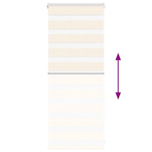 Zebragardin - marmorbeige 65×100 cm, stofbredde 60,9 cm, polyester
