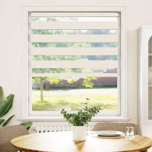 Zebragardin - marmorbeige 95×100 cm, stofbredde 90,9 cm, polyester