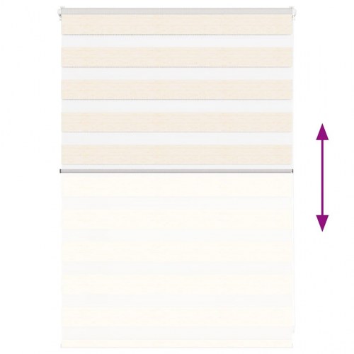 Zebragardin - marmorbeige 95×100 cm, stofbredde 90,9 cm, polyester