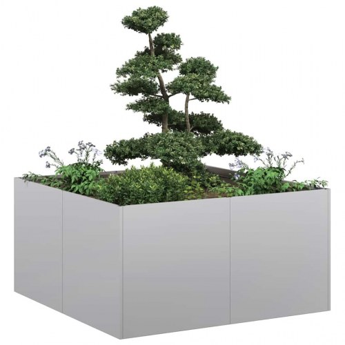 Plantekasse 80 × 80 × 40 cm - galvaniseret stål højbed