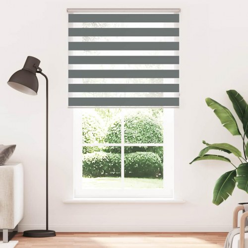 Zebragardin mørkegrå 125×200 cm - stofbredde 120,9 cm, polyester