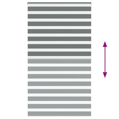 Zebragardin mørkegrå 125×200 cm - stofbredde 120,9 cm, polyester