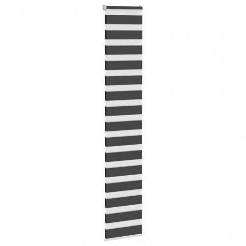 Zebragardin - sort 50×200 cm, stofbredde 45,9 cm, polyester