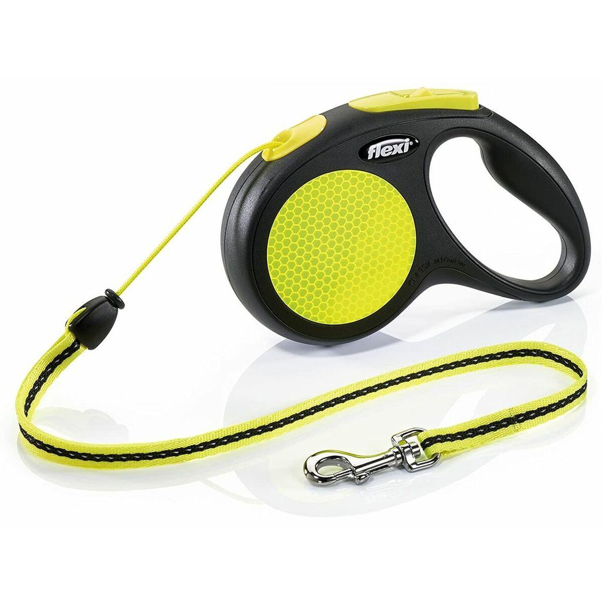 Hundesnor Trixie Flexi New Neon - reflekterende, gul, 5 m (M)
