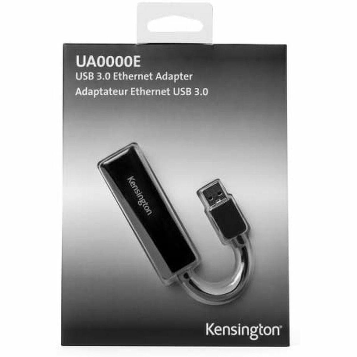 Kensington USB 3.0 Ethernet Adapter USB Hub (K33981WW) - Sort