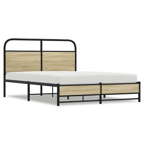 Sengeramme 140 x 190 cm med sengegavl - sonoma-eg