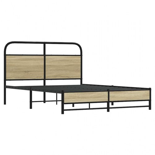 Sengeramme 140 x 190 cm med sengegavl - sonoma-eg