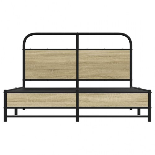 Sengeramme 140 x 190 cm med sengegavl - sonoma-eg