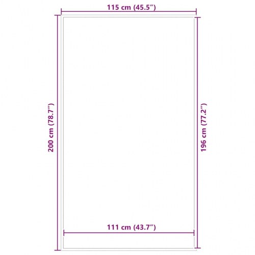 Dørmåtte brun 115 × 200 cm - stor skridsikker velkomstmåtte i polypropylen