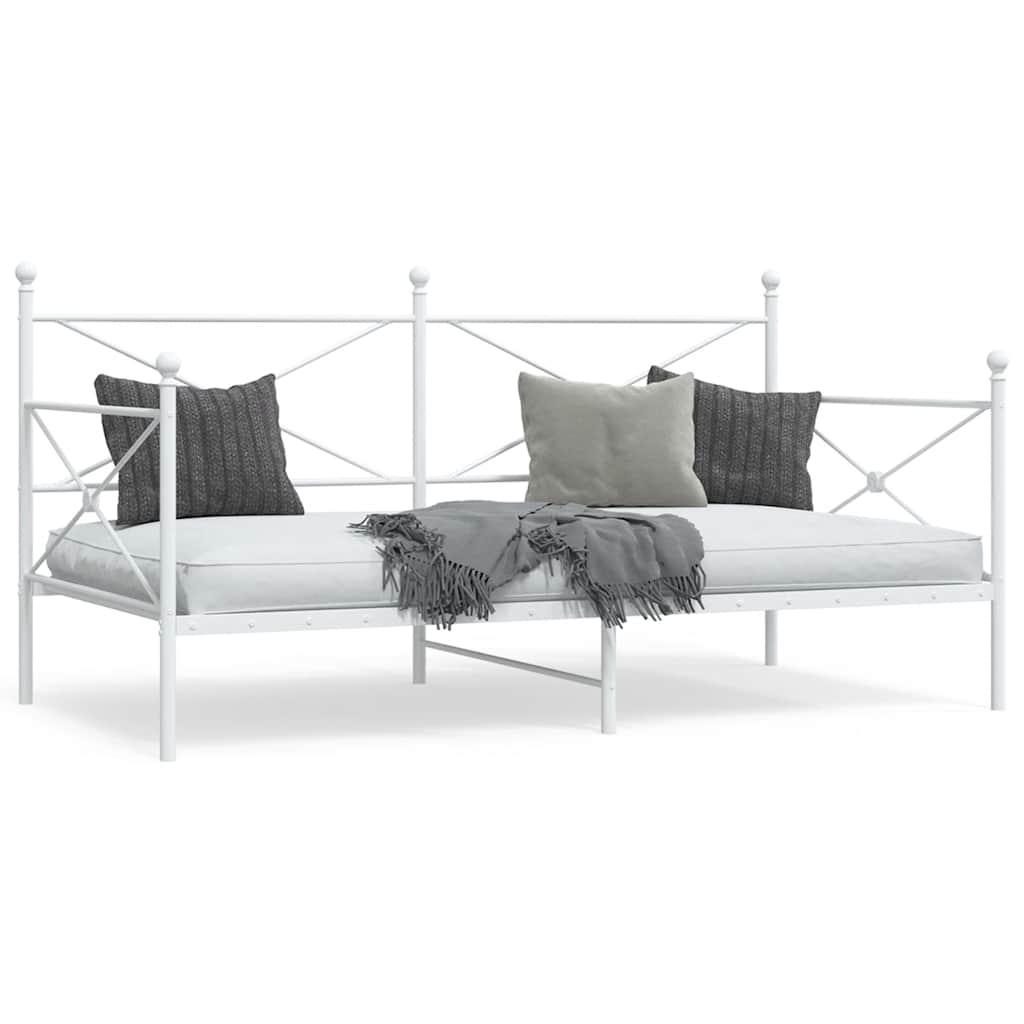 Daybed uden madras 100x200 cm stÃ¥l hvid