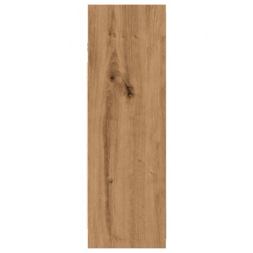 Badeværelsesskab med spejl - egetræ, 62,5 × 20,5 × 64 cm, konstrueret træ