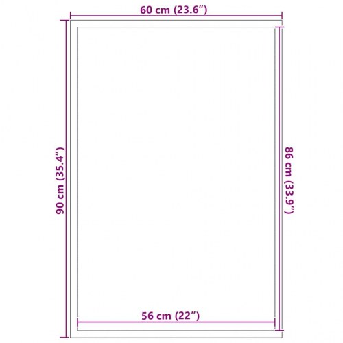 Dørmåtte antracit 60 × 90 cm - skridsikker og vaskbar indendørs/overdækket udendørs