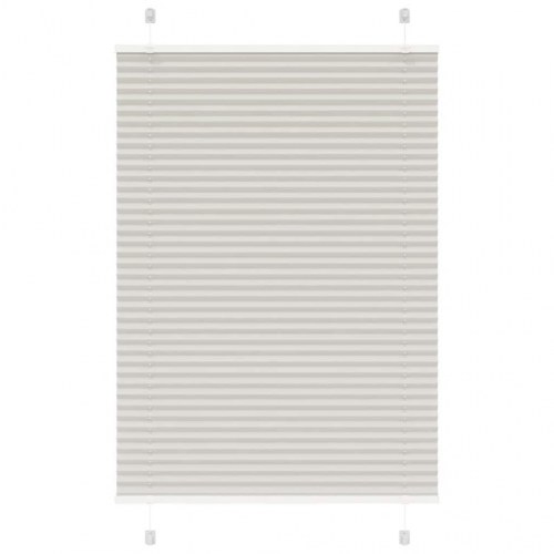 Plisségardin lysegrå 95×100 cm - stofbredde 94,4 cm, polyester