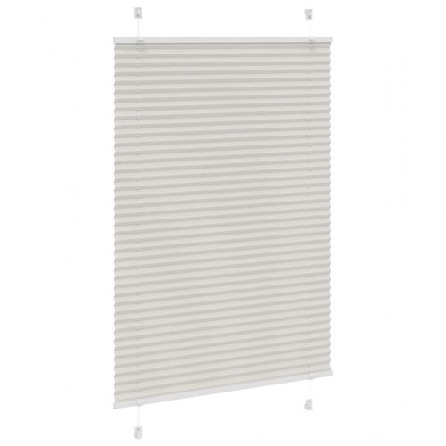 Plisségardin lysegrå 95×100 cm - stofbredde 94,4 cm, polyester