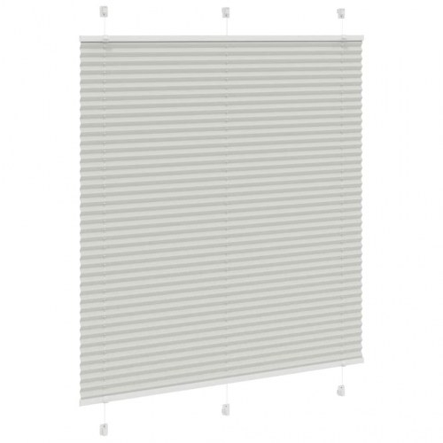 Plisségardin lysegrå 120×100 cm - stofbredde 119,4 cm, polyester