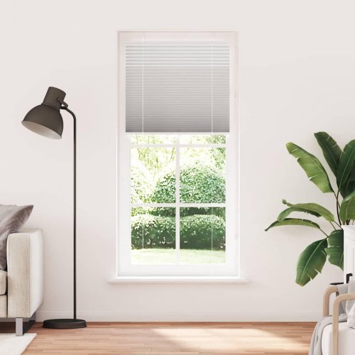 Plisségardin lysegrå 90×200 cm - stofbredde 89,4 cm, polyester