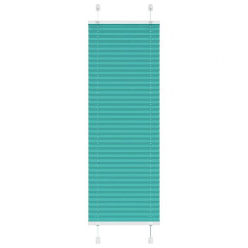 Plisségardin - petroleum grøn 40×100 cm, stofbredde 39,4 cm, polyester