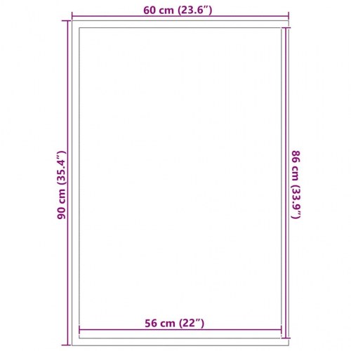 Dørmåtte 60 × 90 cm - sort, skridsikker polypropylen