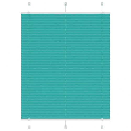Plisségardin - petroleum grøn 110 × 100 cm, polyester