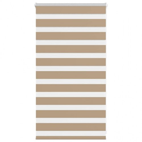Zebragardin - sandbrun 90×100 cm, stofbredde 85,9 cm, polyester