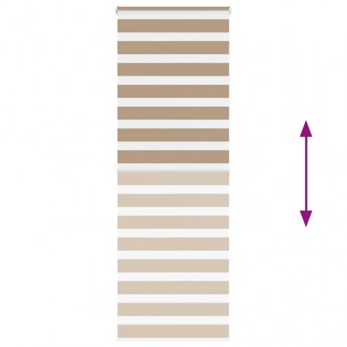 Zebragardin sandbrun 70×200 cm - stofbredde 65,9 cm, polyester