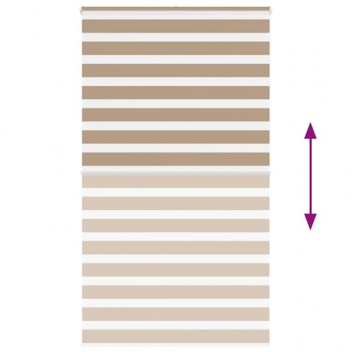 Zebragardin sandbrun 125×200 cm - stofbredde 120,9 cm, polyester