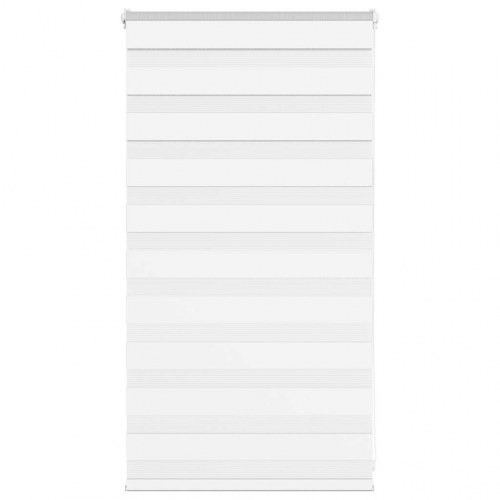 Zebragardin - hvid 85×100 cm, stofbredde 80,9 cm, polyester