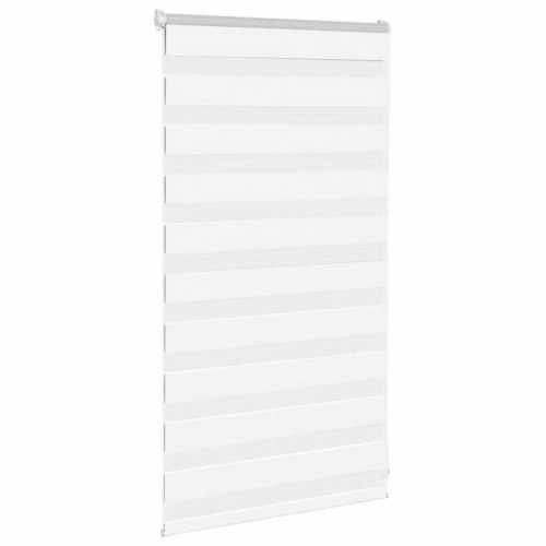 Zebragardin - hvid 85×100 cm, stofbredde 80,9 cm, polyester