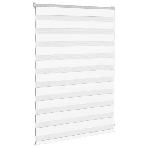 Zebragardin hvid 115×100 cm - stofbredde 110,9 cm, polyester