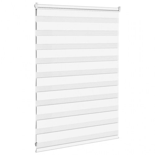 Zebragardin hvid 115×100 cm - stofbredde 110,9 cm, polyester
