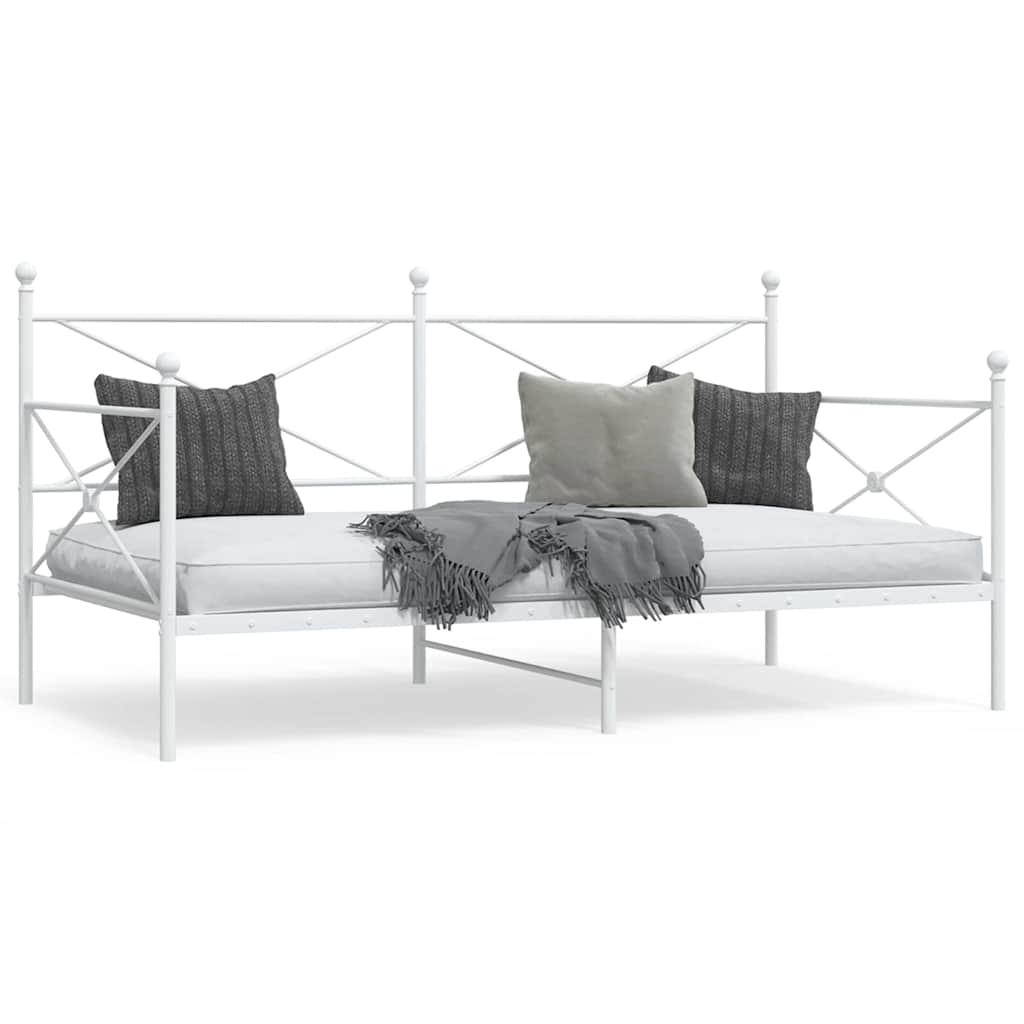 Daybed Uden Madras Stål - Hvid / uden udtræk / 107 x 203 cm
