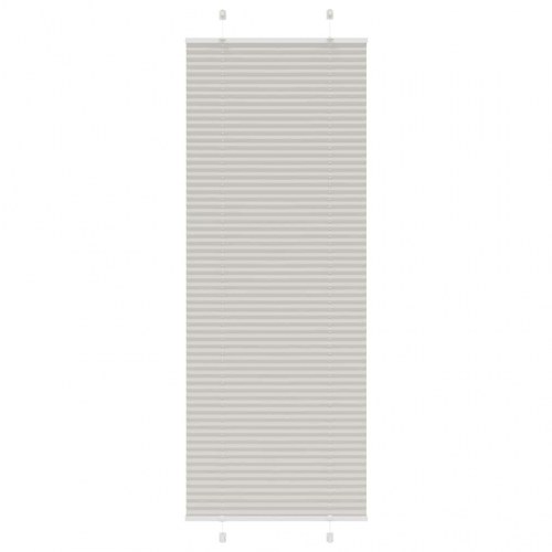 Plisségardin lysegrå 80×200 cm - polyester, stofbredde 79,4 cm