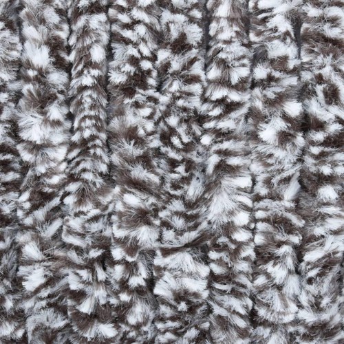 Insektgardin 56×200 cm i chenille - brun og beige