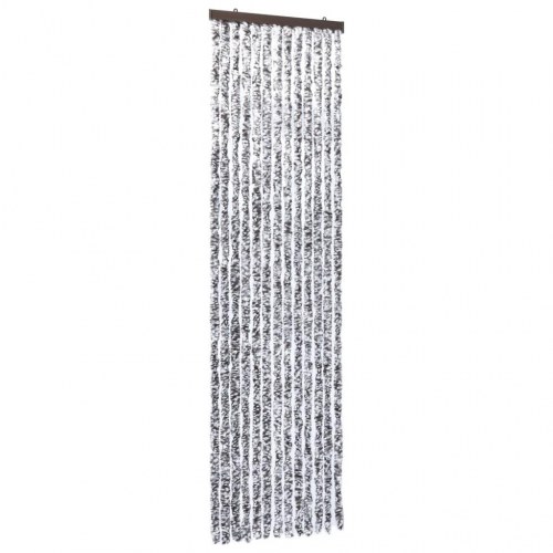 Insektgardin 56×200 cm i chenille - brun og beige