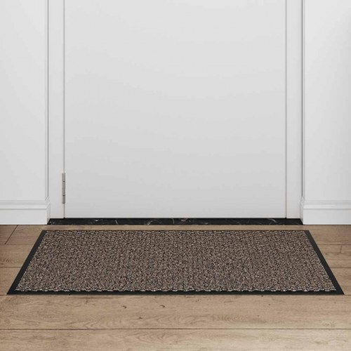Dørmåtte brun 60 × 90 cm - skridsikker, vaskbar indendørs/overdækket udendørs