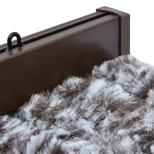 Insektgardin 56×200 cm i chenille - brun og beige