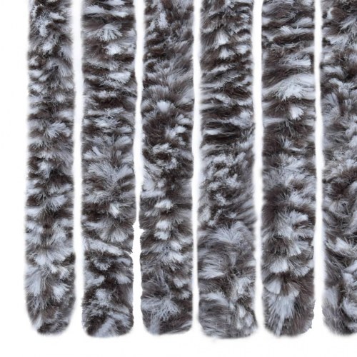 Insektgardin 56×200 cm i chenille - brun og beige