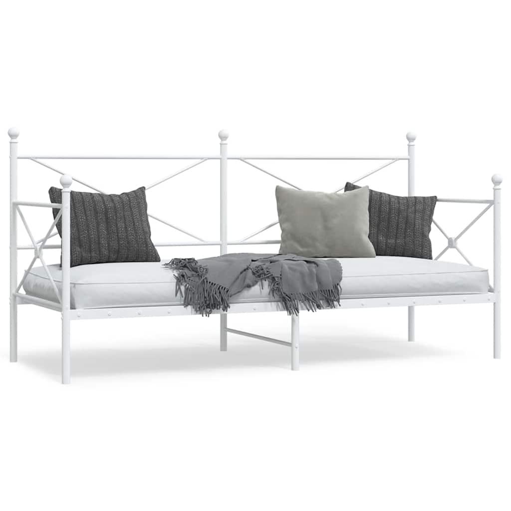 Daybed Uden Madras Stål - Hvid / uden udtræk / 90 x 200 cm