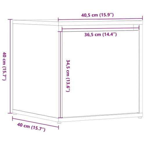 Opbevaringsskab 40,5×40×40 cm i konstrueret træ - kunsteg