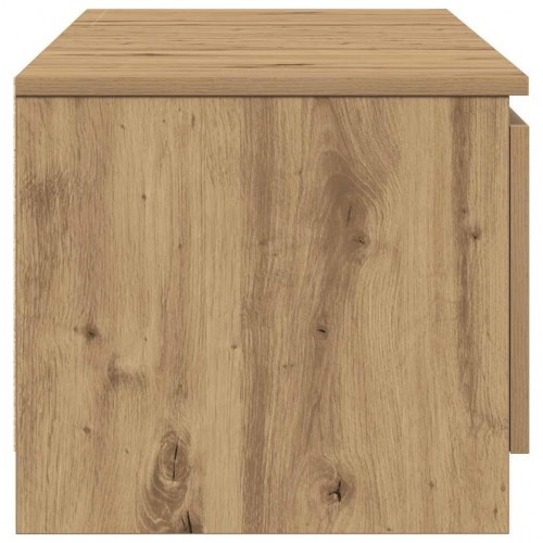 Tv-bord i kunsteg - 140 × 40 × 36 cm med 2 låger og hylder