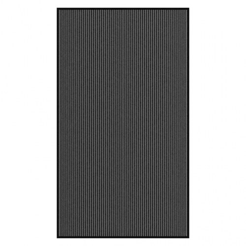 Dørmåtte stribet - sort/grå 115 × 200 cm