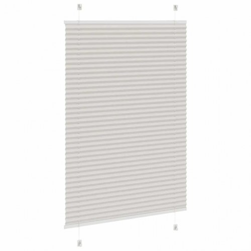 Plisségardin Lysegrå 90x100 cm Stofbredde 89,4 cm Polyester