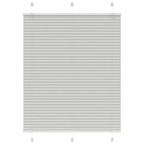 Plisségardin lysegrå 110×150 cm - stofbredde 109,4 cm, polyester